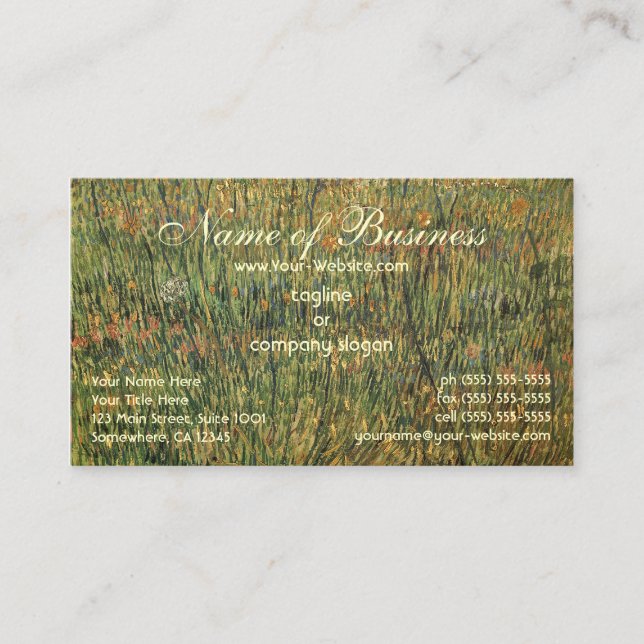 Weide in Bloom von Vincent van Gogh Visitenkarte (Vorderseite)