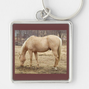 Weide Palomino Pferd Schlüsselanhänger