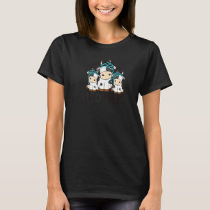 Weide Schlafenszeit Süßes Tier Kuh Bauer T-Shirt