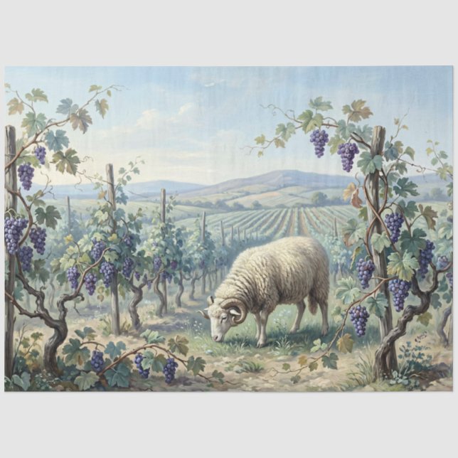 Weidegang Widder Dekorative Ausschnittkunst Seidenpapier (Vorderseite)