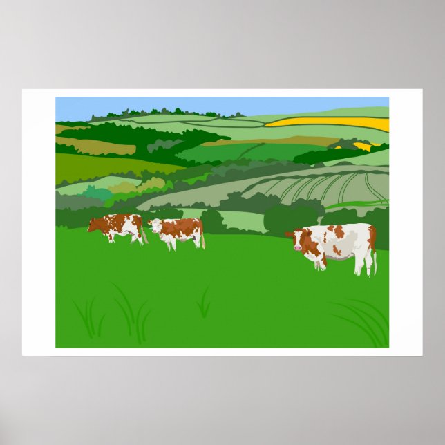 Weidekühe Poster (Vorne)