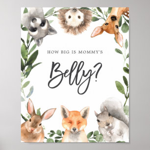 Weideland schätzt, wie groß Mama's Bauch ist Poster