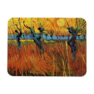 Weiden bei Sonnenuntergang, Vincent van Gogh Magnet