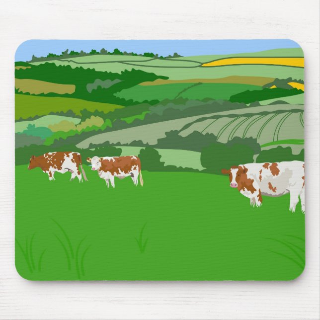 Weiden lassen der Kühe Mousepad (Vorne)