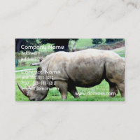 Weiden lassen der weißen Nashorn-Visitenkarten