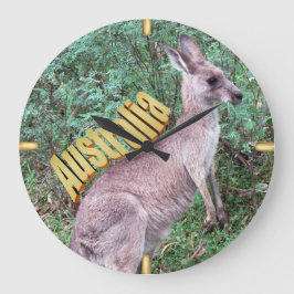 Weiden lassen im Gras Große Wanduhr