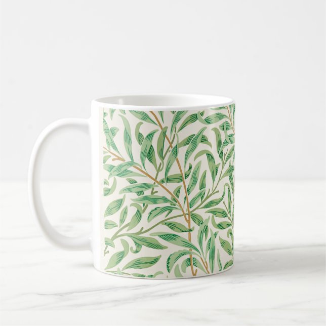Weidenzweig William Morris Blumenmuster  Kaffeetasse (Links)