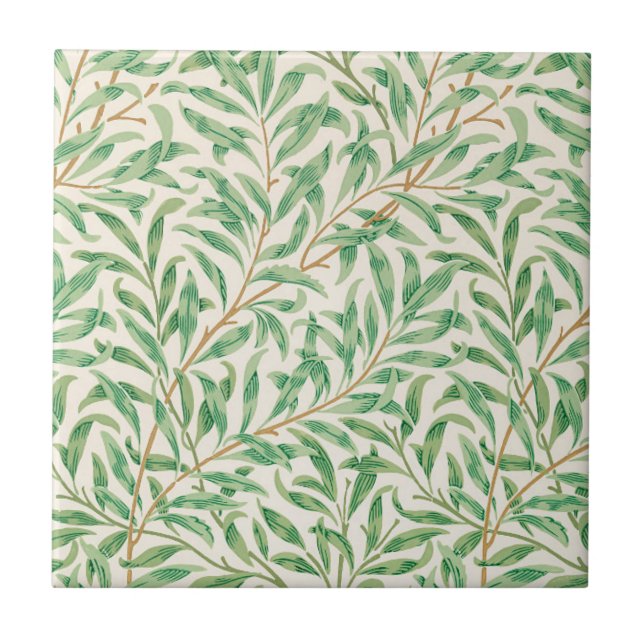 Weidenzweig William Morris Muster Fliese (Vorderseite)