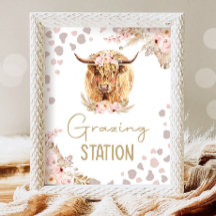 Weidestation Highlander Cow Boho Farm Birthday
