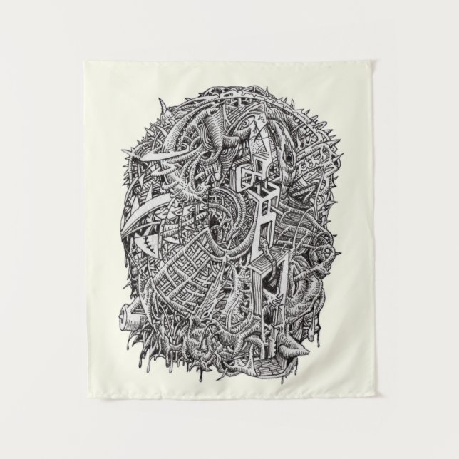 Weidhead von Brian Benson Wandteppich (Vorderseite)