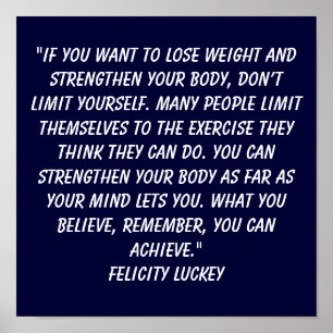 Weight Loss Beliefs 8 Poster