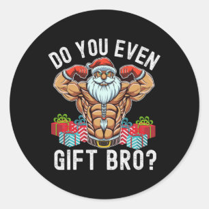 Weightfting Bodybuilding Weihnachten Weihnachten Runder Aufkleber