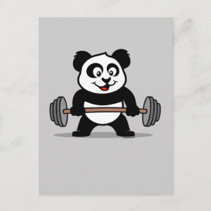 Weightheben Panda Postkarte