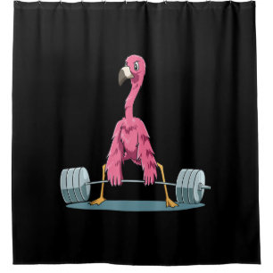 Weightlift Flamingo Deadlift Flamingo Duschvorhang