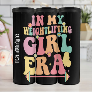 Weightlift Girl Era farbenfrohe Grafik Thermosbecher