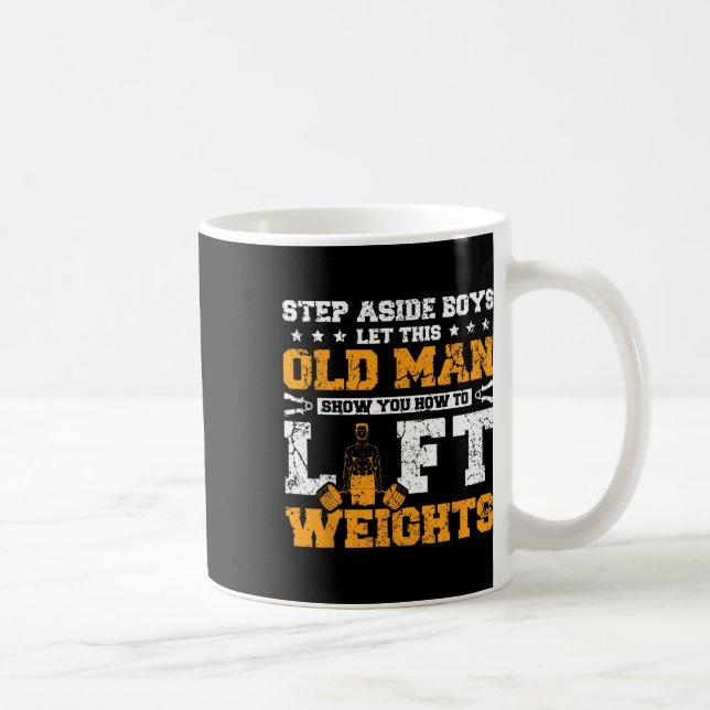 Weightlift Old Man Gym Kaffeetasse (Rechts)