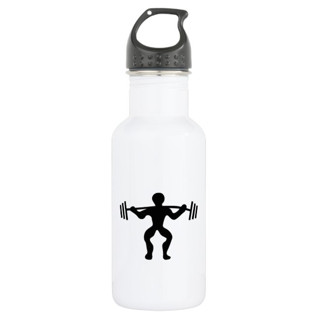Weightlifter-anhebende Gewichte Trinkflasche (Vorderseite)