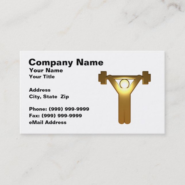 Weightlifter des Gold3d Visitenkarte (Vorderseite)