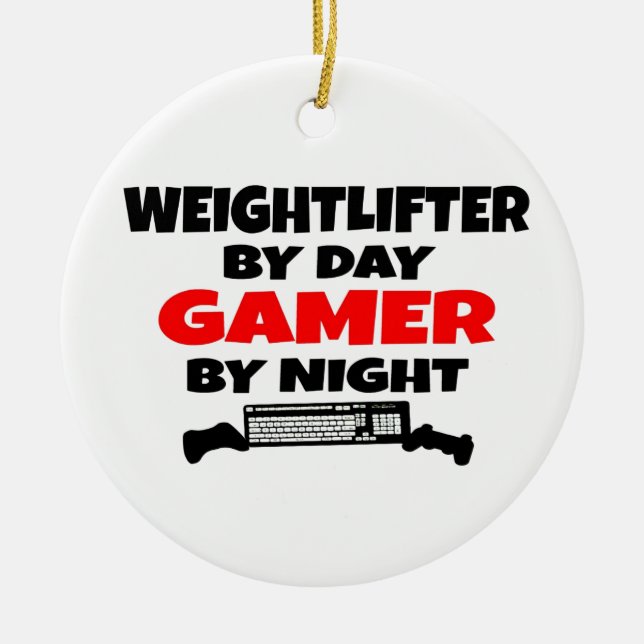 Weightlifter Gamer Keramikornament (Vorne)