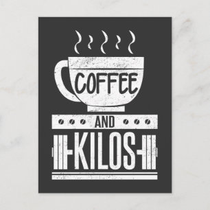 Weightlifter Gewicht PR Geschenk Kaffee Lover Postkarte