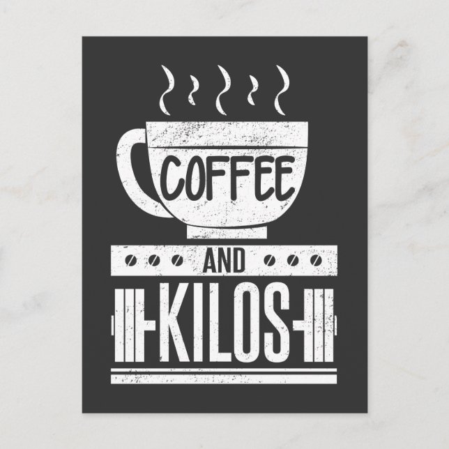 Weightlifter Gewicht PR Geschenk Kaffee Lover Postkarte (Vorderseite)