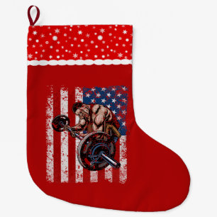 Weightlifter-Prediger-Locken-Turnhalle Großer Weihnachtsstrumpf