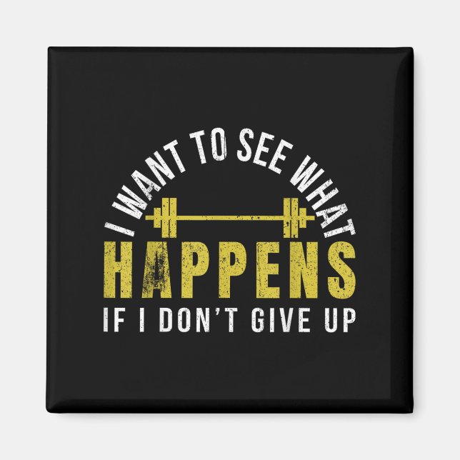 Weightlifting Bodybuilder Muscle Barbell Exercise  Magnet (Vorne)