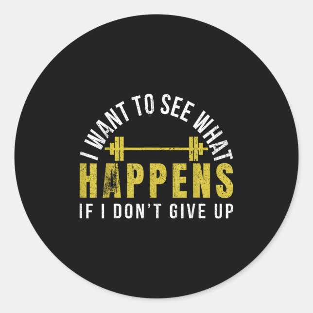 Weightlifting Bodybuilder Muscle Barbell Exercise  Runder Aufkleber (Vorderseite)