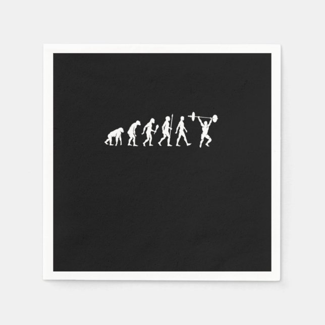 Weightlifting Evolution Weightlifter Gym Gift Serviette (Vorderseite)