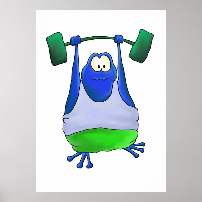 Weightlifting Frog Poster (Vorne)