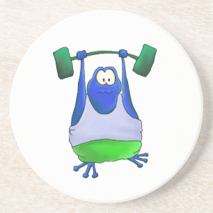 Weightlifting-Frosch Getränkeuntersetzer