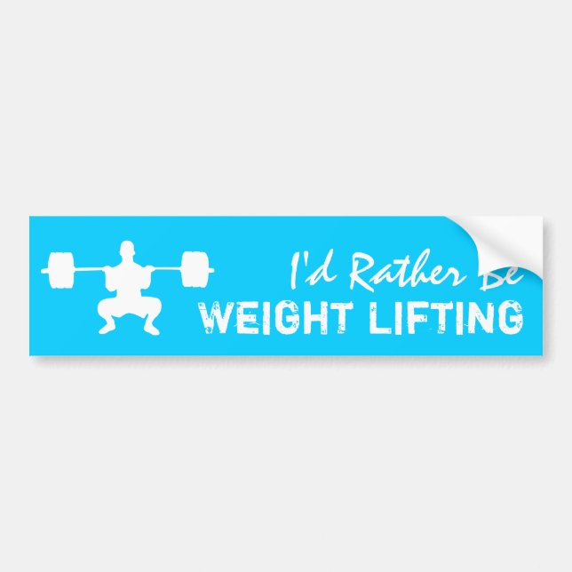 Weightlifting - ich würde eher Gewichts-Anheben Autoaufkleber (Vorne)