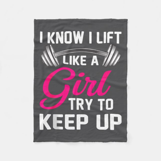 Weightlifting Lift Like A Girl Design Funny Wer Li Fleecedecke (Vorderseite)