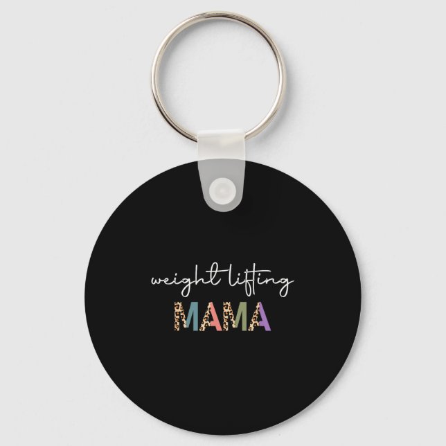 Weightlifting Mama Women Gift - Funny Weightlifter Schlüsselanhänger (Vorderseite)