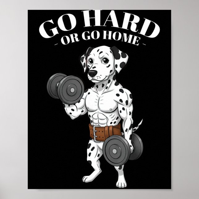 Weightlifting Quotes, Go Hard, Train Hard Bodybuil Poster (Vorne)