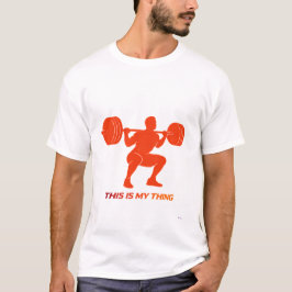 Weightlifting Silhouette Action Lifestyle Design T-Shirt
