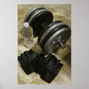 Weightlifting-und Übungs-Turnhallen-Plakat Poster