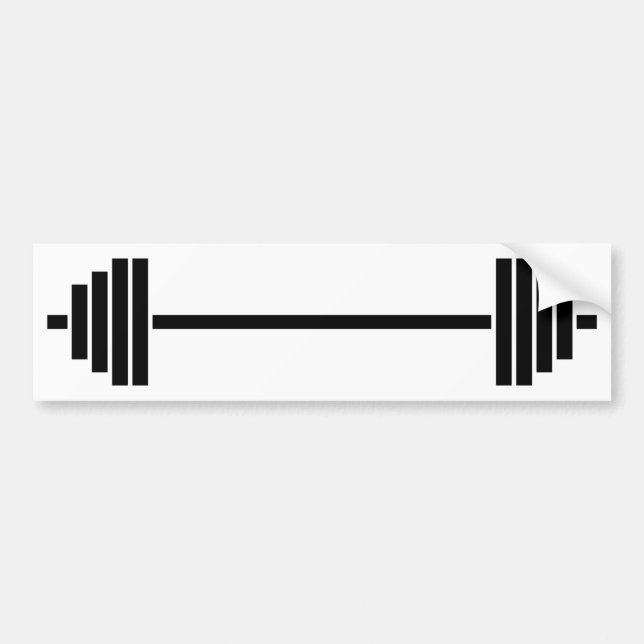 WeightliftingBarbell Autoaufkleber (Vorne)