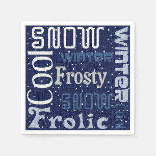 Weihnacht Themed Blue Serviette