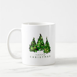 Weihnachtbaum-Keramikbecher mit Alkohol-Tinte-Desi Kaffeetasse