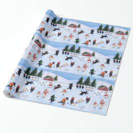 Weihnachteis-Skaten Labradors Geschenkpapier