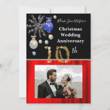Weihnachten 10. Hochzeitstag Schwarz & Gold