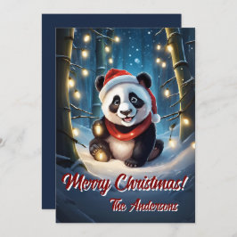 Weihnachten 10 Panda, Happy Holidays, Weihnachtska Einladung