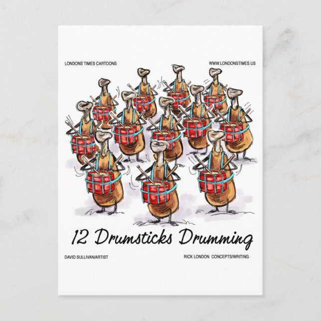 Weihnachten 12 Drumsticks Drumming Geschenke & T-S (Vorderseite)