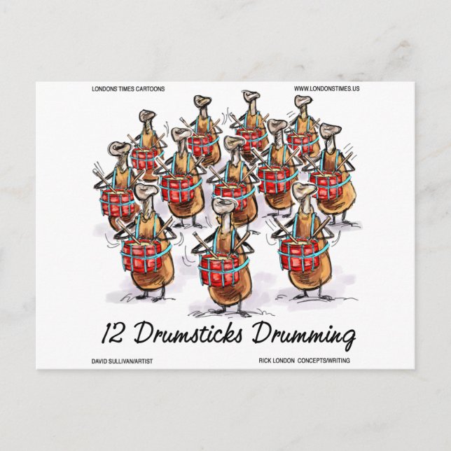 Weihnachten 12 Drumsticks Drumming Geschenke & T-S (Vorderseite)
