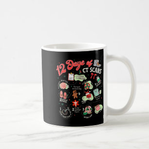Weihnachten 12 Tage eines CT-Technologen Katze Sca Kaffeetasse