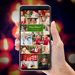 Weihnachten 14 Foto Collage Grüne digitale E-Mail