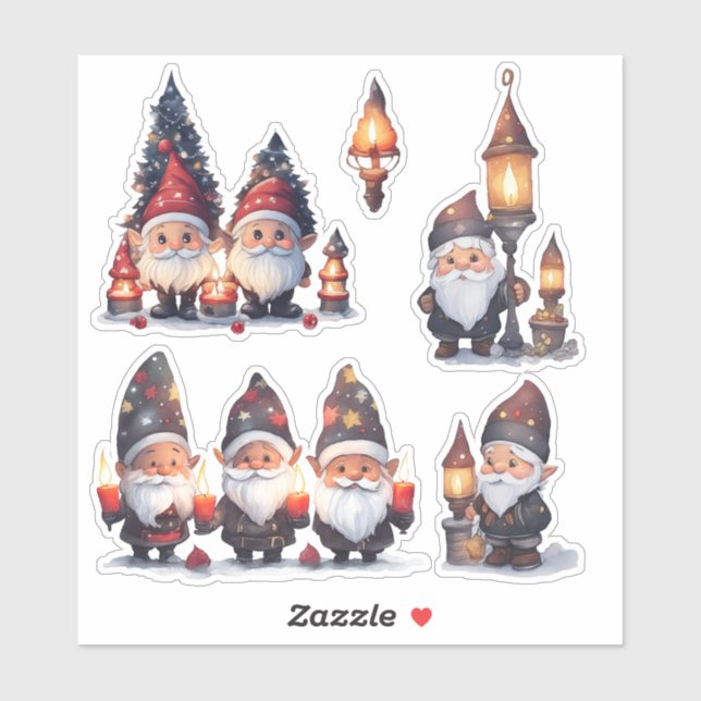 Weihnachten_15 Vinyl-Sticker nach Maß geschnitten Aufkleber (Blatt)