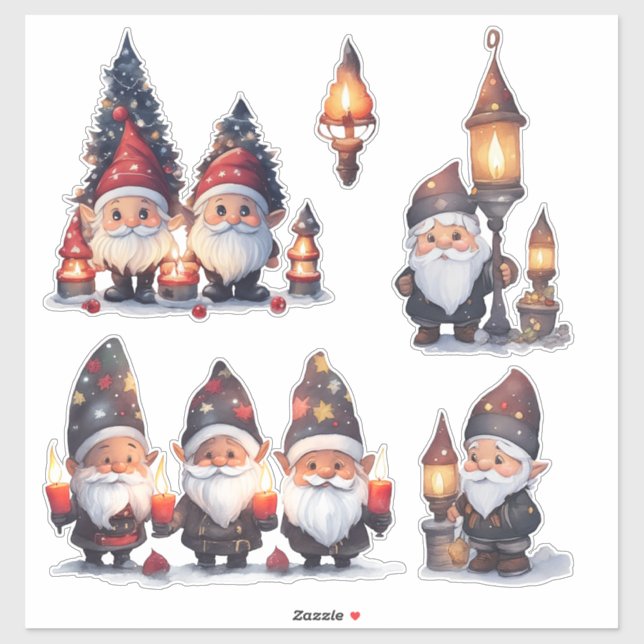 Weihnachten_15 Vinyl-Sticker nach Maß geschnitten Aufkleber (Blatt)