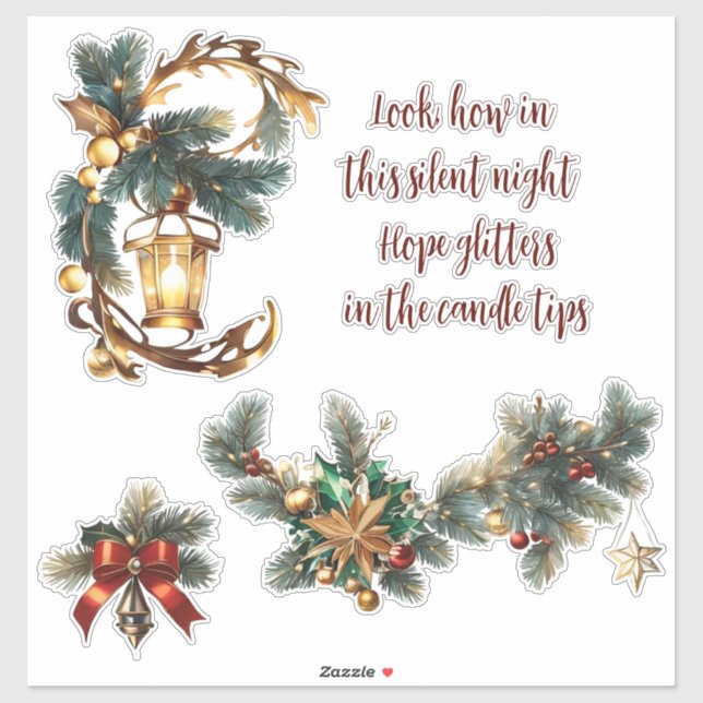 Weihnachten_17 Vinyl-Sticker nach Maß geschnitten Aufkleber (Blatt)